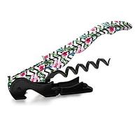 PULLTAP'S GENUINE Tire-bouchon à deux temps pour usage professionnel Slider 900, Flower Black (collection florale), breveté et fabriqué en Espagne