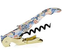 PULLTAP'S GENUINE Trencadís 900 - Tire-bouchon de serveur professionnel au design Gaudí - Fabriqué en Espagne - Avec double levier articulé, couteau coupe-capsule type cutter et décapsuleur