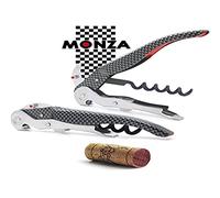 Pulltex 107-839-00 Tire-Bouchon Click Cut Monza, Acier Inoxydable, Gris, 18.6 x 12 x 2.3 cm, Transparent