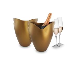 Pulltex Seau à glace/Seau à Champagne - Doré - Acrylique