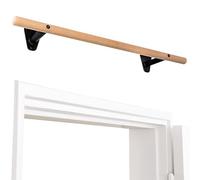 PULLUP & DIP Barre de traction en bois - Barre en hêtre à fixer au mur au-dessus d’un cadre de porte - Barre 40 mm pour tractions & renforcement de la prise - Barre de traction murale pour home gym