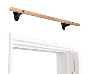 PULLUP & DIP Barre de traction en bois - Barre en hêtre à fixer au mur au-dessus d’un cadre de porte - Barre 40 mm pour tractions & renforcement de la prise - Barre de traction murale pour home gym