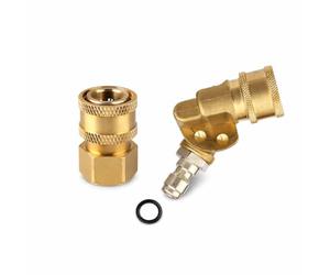 PULMIC Adaptateurs Quick Connect pour Pulvérisateur, Adaptateur M18 + Adaptateur Réglable 180° 5 Positions, Acier Inoxydable, Compatible Lance 5 m Industrial