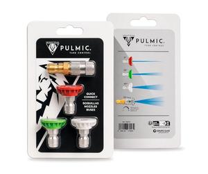PULMIC Kit Buses Quick Connect pour Pulvérisateur, 4 Buses 0° 25° 40° + Réglable, Acier Inoxydable, Compatible Lance 5 m Pulmic Industrial