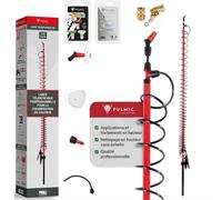 PULMIC Kit Pulvérisateur Professionnel 5 m, Lance Télescopique Fibre Carbone + Adaptateur Orientable 180° Quick Connect + Adaptateur M18 + Jeu de Buses 0° 25° 40° Réglable