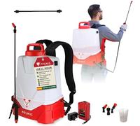 PULMIC Pulvérisateur Électrique à Batterie 15L Rechargeable, Pulvérisateur à Dos pour Jardin et Toiture, Autonomie 7h, Compatible Lance Télescopique, 3 Buses Incluses, Haute Portée (1 Batterie)