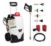 PULMIC TAKE CONTROL Pulvérisateur électrique industriel 35 l'application de désinfectants et de dégraissants. 35L. 7 Bar. jusqu'à 3hrs d'autonomie,2 batteries au lithium amovible,Accessoires inclus