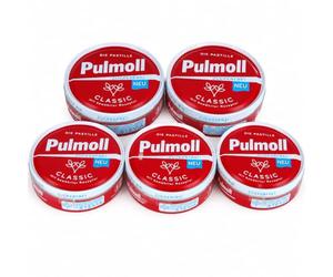 Pulmoll Classic Pastilles sans Sucre à la Stévia, Lot de 5