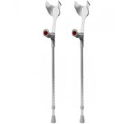 Pulox Magic-Soft Lot de 2 paires de crutch avant-bras avec grip doux Gris 130 kg