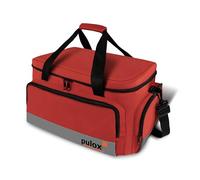 Pulox Sac de Premiers Secours sans Contenu - Grand Sac sanitaire professionnel pour services de secours et personnel médical en rouge/Vide