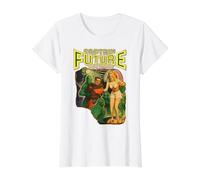 Pulp Art Vintage de Science-Fiction Captain Future T-Shirt Graphique avec Valeur, Femme, Blanc, XS