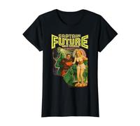 Pulp Art Vintage de Science-Fiction Captain Future T-Shirt Graphique avec Valeur, Femme, Noir, XS