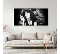Pulp Fiction Mia Wallace - Impression sur toile - Cadeau idéal pour les fans de Pulp Fiction - Décoration moderne pour la maison, le bureau, l'hôtel (XXL : 101,6 x 50,8 cm)