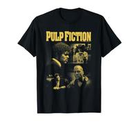 Pulp Fiction Photo Collage in Yellow Vintage 90's Movie T-Shirt