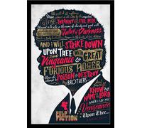Pulp Fiction - Poster - Ezekiel 25:17 + cadre amovible, Shinsuke® Maxi MDF noir, vitre acrylique