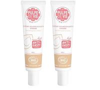 Pulpe de Vie - Crème Visage Certifiée BIO Caresse Veloutée 40ml - Anti-gaspi ! Amande - Soin Peaux Sèches à Très Sèches - Nourrissante & Protectrice - Ingrédients Naturels (Lot de 2)