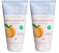 Pulpe de Vie - Gelée Nettoyante Visage 150ml - A la Pêche Upcy Mousse Gourmande pour Peau Douce - Routine Visage - Tous Types de Peaux - 99% Naturel (Lot de 2)