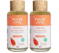 Pulpe de Vie - Huile sèche Certifiée BIO 100ml - Non Collante - Figue de Barbarie - Nutrition Corps et Cheveux - Elixir aux Quatres Huiles Végétales - Parfum Solaire - YUKA 100/100 (Lot de 2)