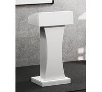 Pulpito Mobile Pulpito da Terra a Forma di arco Ripiano regolabile per chiese, aule, ristoranti, Reception e uffici(White)