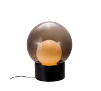 Pulpo Boule Medium Bodenleuchte, smoky grey / opal white / black