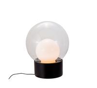 Pulpo Boule Medium Bodenleuchte, transparent / opal white + black