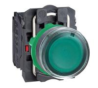 Schneider Electric Poussoir lumineux LED XB5 PULS.LUM.LED 230V NA+NC Vert