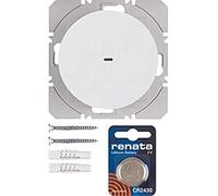 Pulsador de superficie KNX radio quicklink simple, con batería, berker.Net Emisores KNX radio de hager, para series berker R.x de hager, blanco polar, brillo