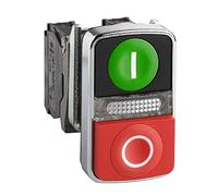 PULSADOR DOBLE LUM VER-ROJ 240V IP66