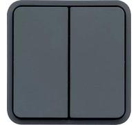 Pulsador inversor doble, gris