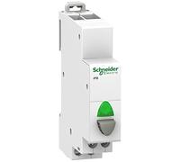 Bouton-poussoir lumineux - 1 NO gris + voyant vert - 12...48 VCA/VCC - Acti9 - iPB