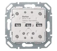 Pulsador KNX con BCU integrada, 1 fase, series berker S.x/B.x de hager