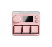 Pulsar Gaming Gears LAB XPAD MINI Clavier de jeu à 3 touches, taux d'interrogation 8K, faible latence de 0,1 ms, écran LCD, interrupteur magnétique, RVB (mini, rose)