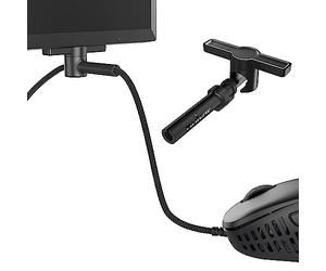 Pulsar Gaming Gears Micro Bungee ES, Support câble Souris, Single Pack | Drag-Free Wired Mouse Support, Free Motion on Your Desk, Super Compact Size, Attach it to Your Monitor, Get More Space