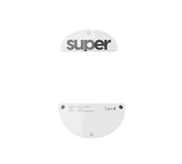 Pulsar Gaming Gears Superglide Type-C Patins de Souris pour JV-X, Blanc | Surface contrôle microtexturée, Glisse fluide, Freinage précis, Verre aluminosilicate durable, Bords arrondis