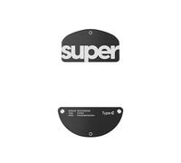 Superglide Patins à Souris en Verre - Glisse contrôlable constante, Bord Rond Poli, Pieds de Souris de Jeu Super équilibrés avec Semelle Durable pour Pulsar Susanto-X Pro Series (Type-C, Noir)