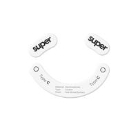 Superglide Patins à Souris en Verre - Glisse contrôlable constante, Bord Rond Poli, Pieds de Souris de Jeu Super équilibrés avec Semelle Durable pour Razer DeathAdder v3 Pro (Type-C, Blanc)
