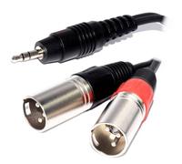 Pulse 3,5 mm Jack Fiche vers 2 x XLR Fiches pour PC vers Table de mixage 3 m [3 mètre/3m]