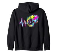 Pulse ECG Heartbeat Pickleball, Style Pop Art rétro Sweat à Capuche