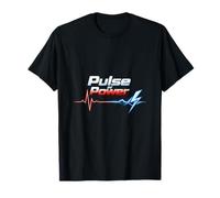 Pulse of Power Électricien Humour ECG Lightning Bolt T-Shirt