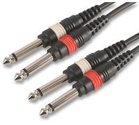 Pulse PLS00128 Prise Jack mono 6,35 mm (1/4") vers 2 prises Noir 0,3 m