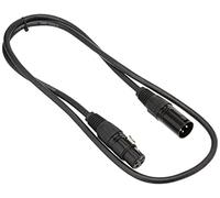 Pulse PLS00265 DMX Câble XLR mâle vers femelle 3 broches 1 m Noir