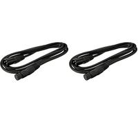 Pulse PLS00266 Câble DMX 3 broches XLR mâle vers femelle 2 m Noir (Lot de 2)