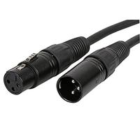 Pulse PLS00289 Câble microphone XLR mâle 3 broches vers XLR femelle Noir 0,3 m