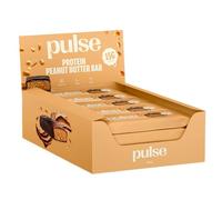 Pulse Protein - Barres Protéinées Vegan Bio - Pack de 12 x 55g - Protéiné, Sans Lactose, Sans Gluten, Source de Fibres - Snack Sain & Équilibré (Cacahuète)