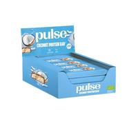 Pulse Protein - Barres Protéinées Vegan Bio - Pack de 12 x 55g - Protéiné, Sans Lactose, Sans Gluten, Source de Fibres - Snack Sain & Équilibré (Coco)