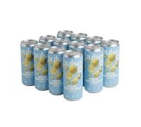 Pulse Protein - Pack de 12 Eaux Pétillantes Protéinées Citron Gingembre 330 ml - Faible en sucre - Sans conservateurs - Sans arômes artificiels - 10 g de protéines par canette - Vegan & rafraîchissant