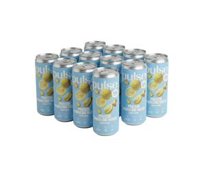 Pulse Protein - Pack de 12 Eaux Pétillantes Protéinées Citron Gingembre 330 ml - Faible en sucre - Sans conservateurs - Sans arômes artificiels - 10 g de protéines par canette - Vegan & rafraîchissant