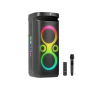 Pulse130 Enceinte de Soirée Lumineuse Bluetooth - 260 Watts, Batterie Longue Autonomie 12H, Résistance aux Eclaboussures IPX4