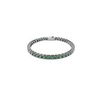 Swarovski Bracelet Tennis Matrix Taille ronde Vert Métal plaqué ruthénium M