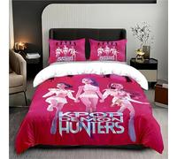 PulseLaaab Parure Kpop Demons, Housses Couette Microfibre Douces Confortables avec Taies Doreiller Imprimées Hunters for Décoration Chambre(A2,Double 200x200cm)